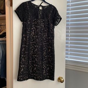 Loft black lace dress
